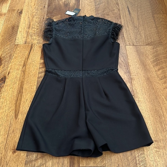 NWT Maje Woman’s Black Izona Lace Detail Romper Accents Size 36/US 4 - Picture 6 of 10